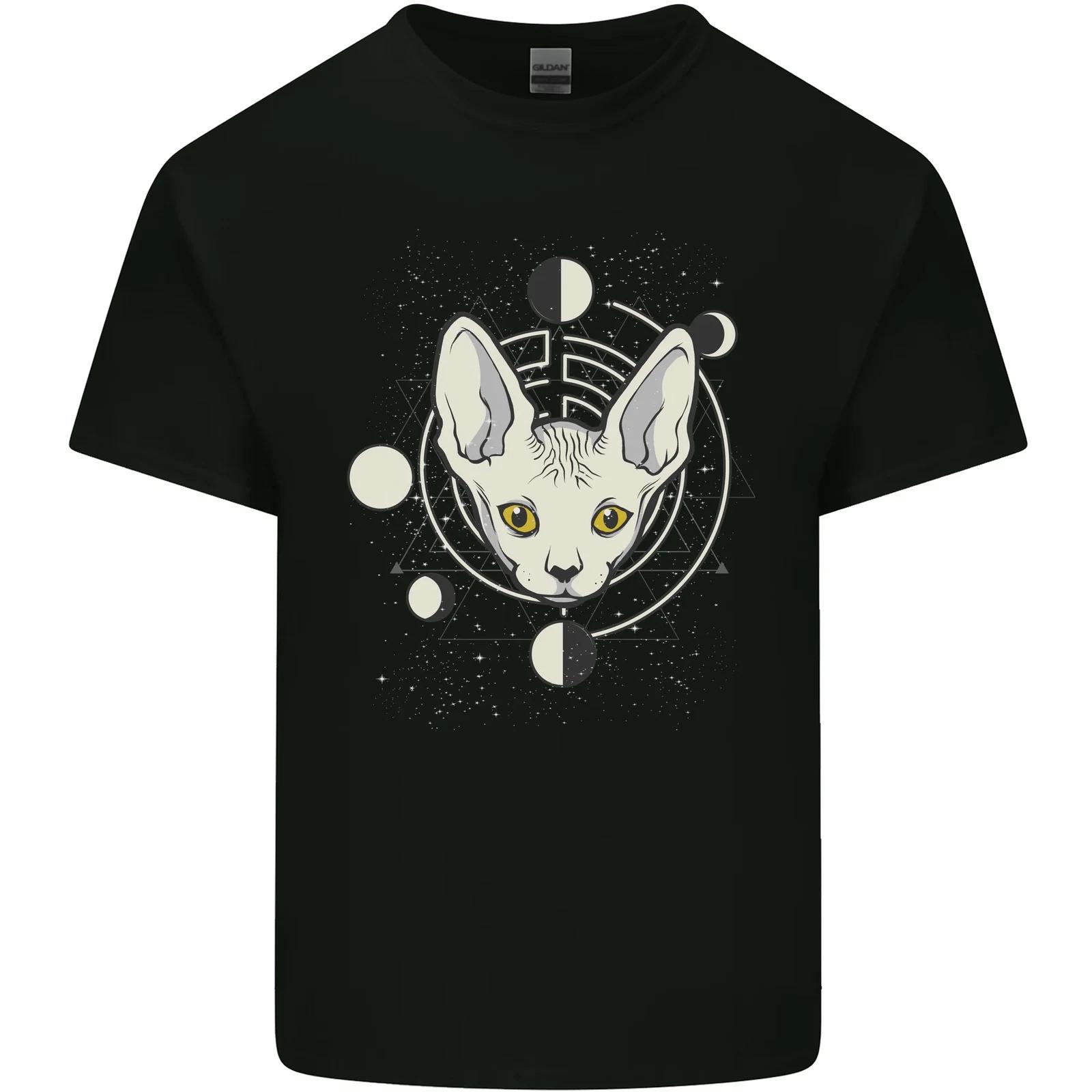 Celestial Cat Moon Phases Kids T-Shirt Childrens XL