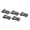 5Pcs Metal Spring Buckle Hook Belt Holster Sheath Clip with Hole Leather Case Wallet DIY Handbag Pouch Accessories Black/silver
