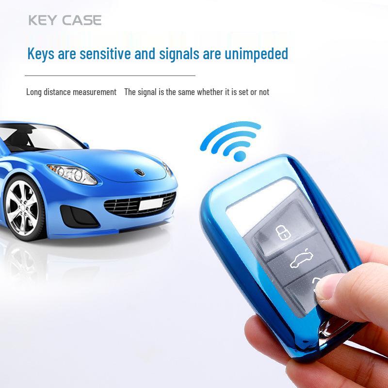 Volkswagen Magotan/Bora B8 Soft Rubber Car Key Protective Cover with Buckle