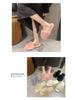 Women's Winter Indoor Cotton Slippers - Large, Warm, Solid Color Fur Design
