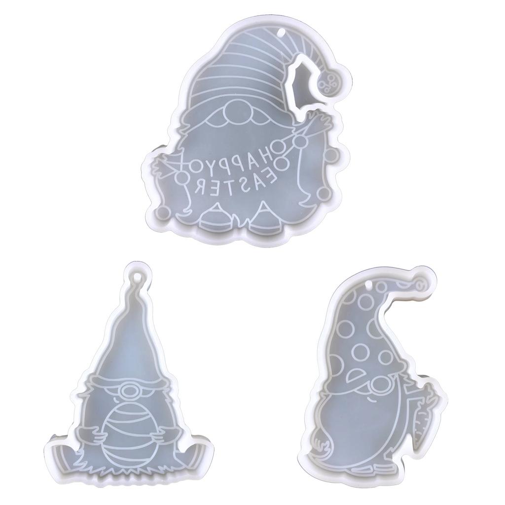 Shiny Glossy Silicone Resin Molds Easter Dwarf Keychain Mold DIY Keychain Pendant Jewelry Epoxy Resin Crafting Molds