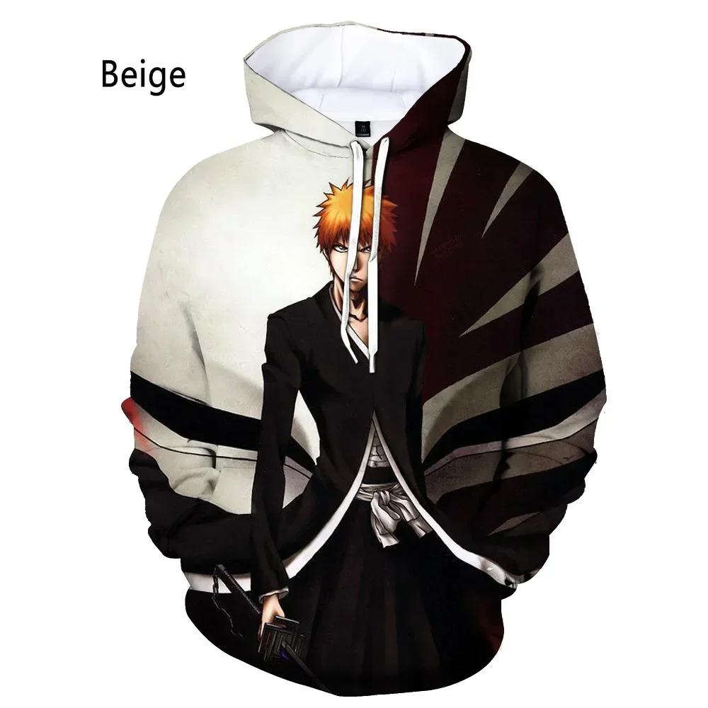 Nová móda Bělidlo 3D potisk Mikina Anime Ichigo Kurosaki Pánské Dámské Ležérní Topy s dlouhým rukávem