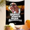 GTA San Andreas Girl Sunset Comic Cover Gamers Wall Hanging Tapestry for Bedroom Wall Decor