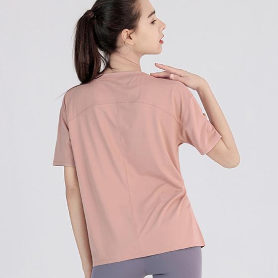 Yoga Wear Women's Summer Short-sleeved Quick-drying Clothes T-shirt Fitness Clothing Morning Running Loose Sports Tops
