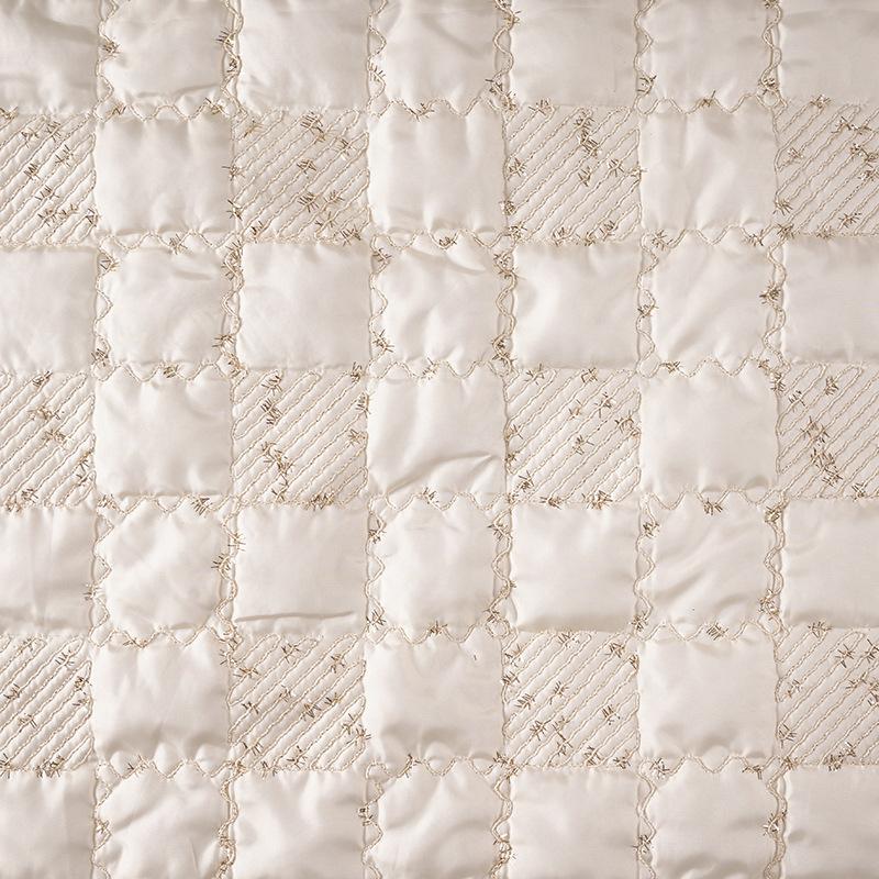 1 metr Pikowana tkanina bawełniana Poliestrowa haftowana sznurkiem Tkanina haftowana cekinami na torebki projektanckie Bagaż Materiał