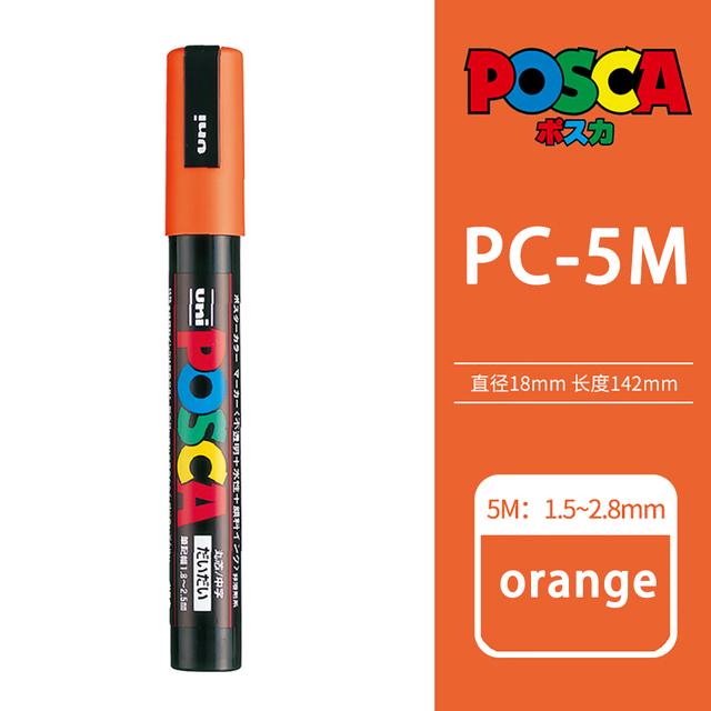 Uni POSCA Marker Farbstift, 39 Farben PC-5M/44 PC-3M/36 PC-1M, Acryl Steinmalerei Zeichnen Graffitti Marker Kunstbedarf
