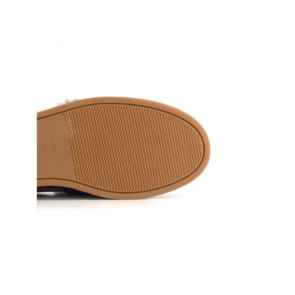 SODA Women Semi Casual Natural Rubber Fur Loafer Arf516 Da70  2cm 