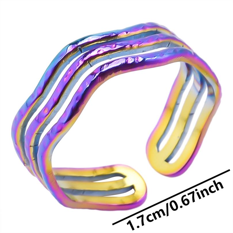 Rainbow Eye Horus Heart Star Ring Music Hip Hop Jewelry Stainless Steel Rings For Women Men Accessories Anillos Acero Inoxidable