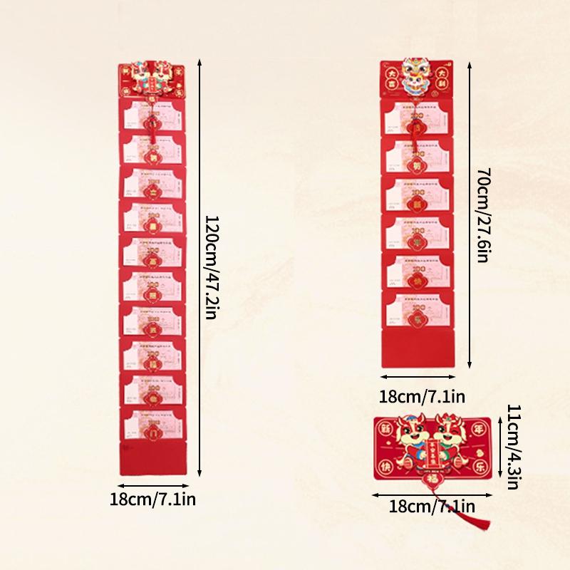 Folding Red Envelope 6/10 Card Slots Red Pocket Lucky Money Evenlopes Red Ita Bag Spring Festival Hongbao Nouvel An Chinois 2026