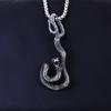 European and American Niche Snake-shaped Necklace Men's Fashion Punk Style Mamba Snake Long Style