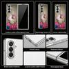 Cute Love Hearts Print Case For Samsung Z Fold 8 Ultra 7 6 5 Luxury Plating Leather Skin Hard Phone Cover For Galaxy Z Fold8 Fold7 Fold6