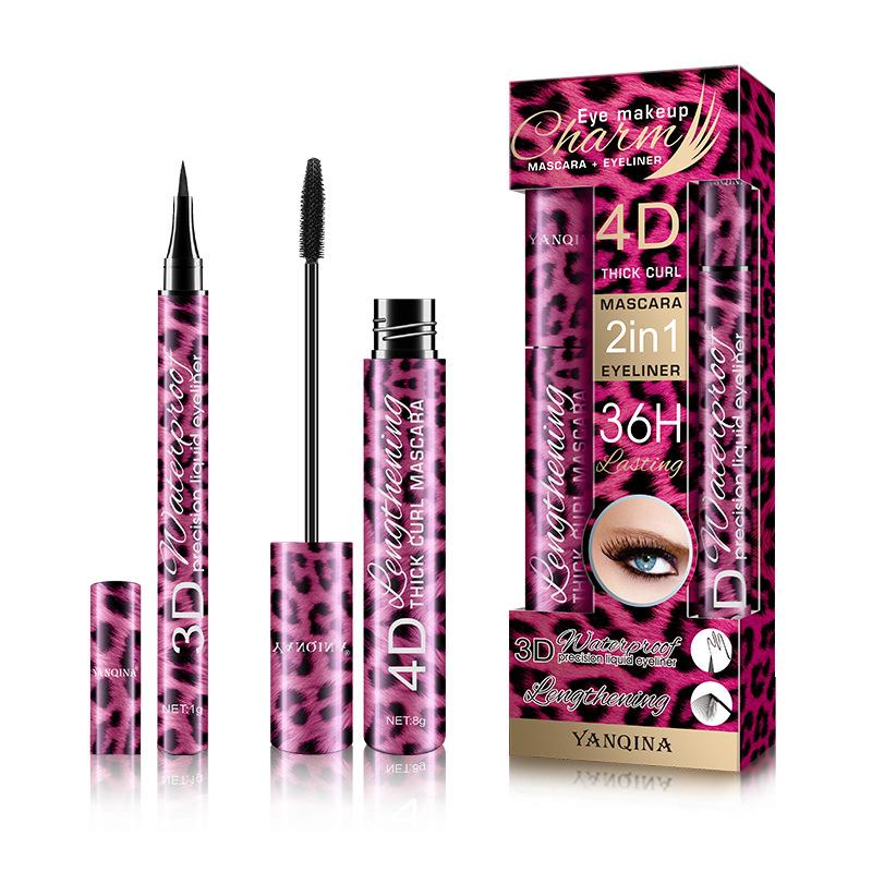 

4D Silk Fiber Lash Mascara Long Curling Eyelash Black Waterproof Fiber Eye Lashes Макіяж чорний