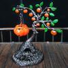 1pc,Metal Artistic Persimmon Tree Figurine with Hanging Lantern - Incense Burner (Incense Is Not Included)