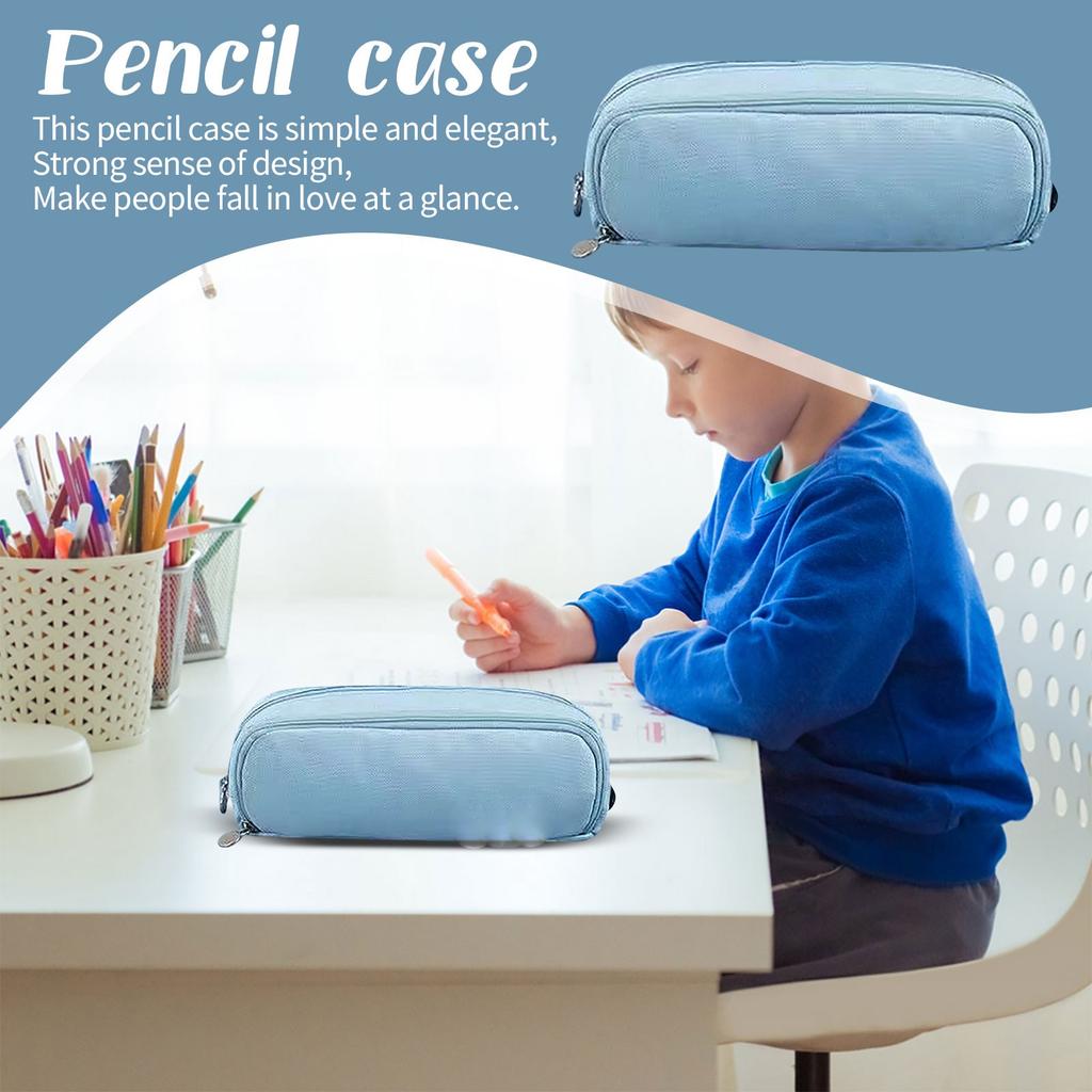 High-value Japanese Style Large-capacity Pencil Case Korean Version Junior High School Student Canvas Stationery Bag Boys And Girls Cute Pencil Case