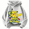 Children Birthday Clothes  Number hoodie Boy Girl hoodie Cute Cartoon Summer Toddler Kids Tops