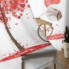Valentine Love Tree Bicycle Curtain Tulle Decorative Sheer Curtains for Living Room Bedroom Kitchen Hotel Home Window Panels