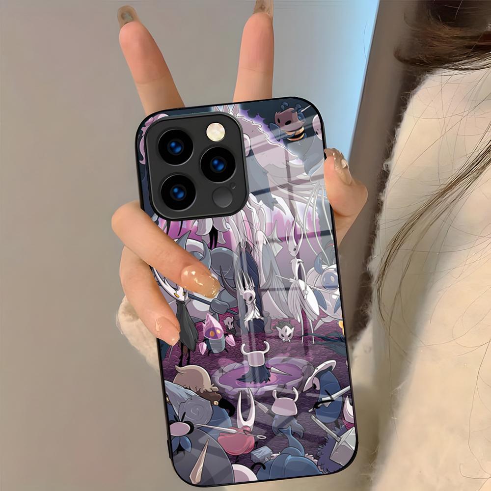 

Game Hollow K-Knight Phone Case For IPhone 17 Pro Max 16 15 14 Pro Max 13 11 Plus Glass Cover iPhone 11 Pro Max