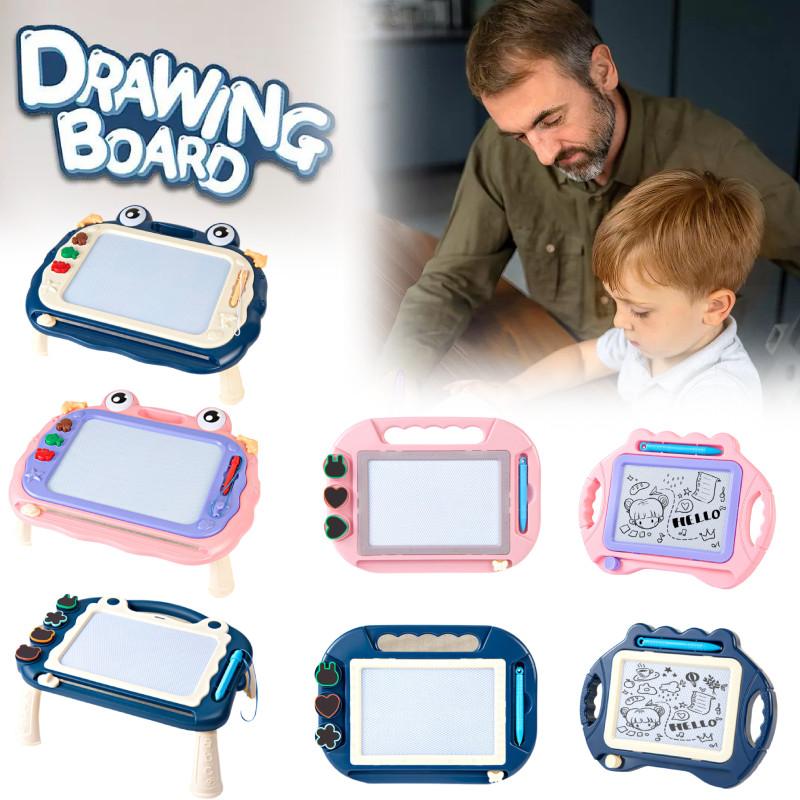 Writing Kids Magnetic Drawing Slate Magic Eraser Doodle Pad Color Sketch Board
