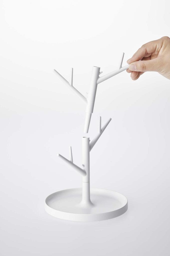 Yamazaki Glass Stand Branch White 7988