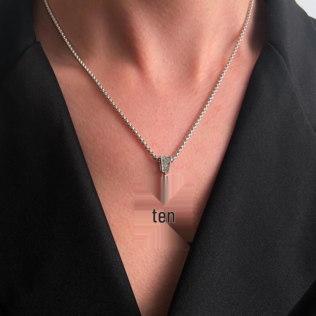 Women's Geometric Diamond Cross Necklace - European & American Punk Hip-Hop Style Choker