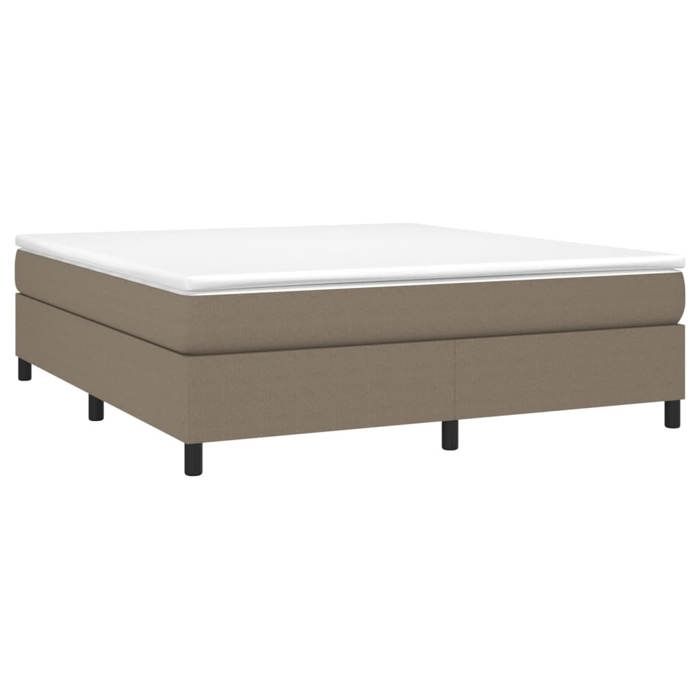 Cadre de lit avec matelas - Maison Exclusive - 180x200 cm - Tissu taupe - Relaxation maximale
