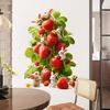 Cute Rabbit Strawberry Tree Wall Sticker Cartoon Creative Self-Adhesive Removable Kitchen Bedroom Home Decor Art