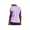 Under Armour Logo Print Solid Color Round Neck Short Sleeve T-Shirt Women T-Shirts Purple 1370760-515