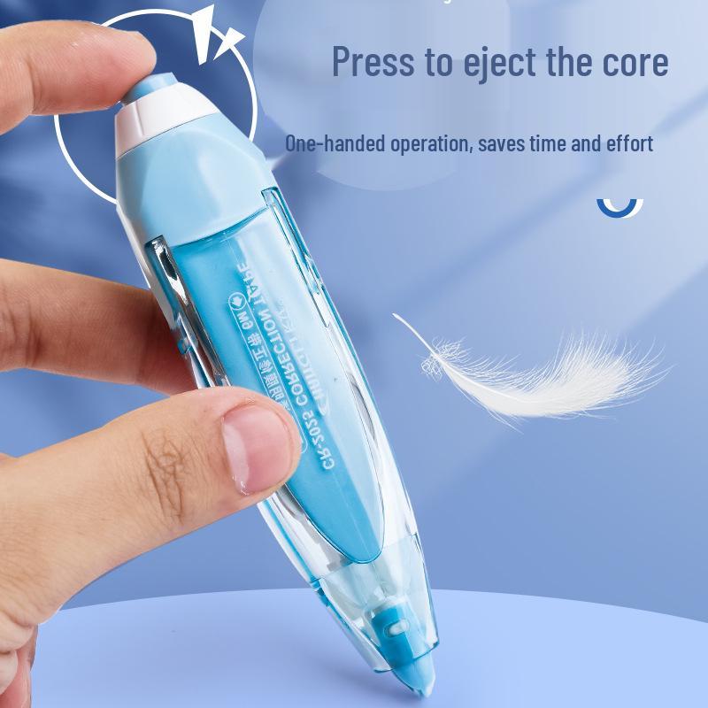 Press-Activated Refillable Correction Tape - High Aesthetic, Student-Friendly Ins Style Correction Fluid