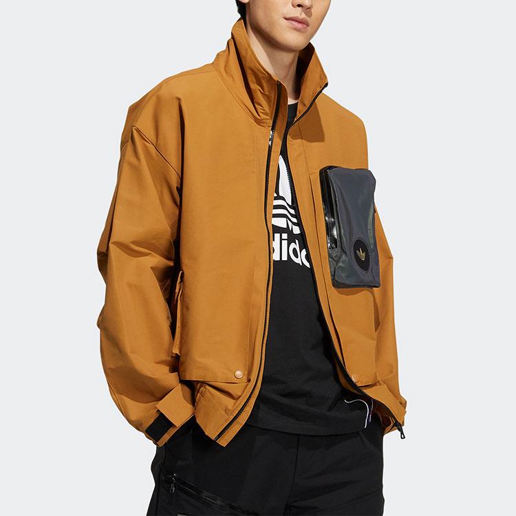 Adidas Originals Trefoil Colorblock Pocket Logo Track Jacket Men Outerwear Brown H58070