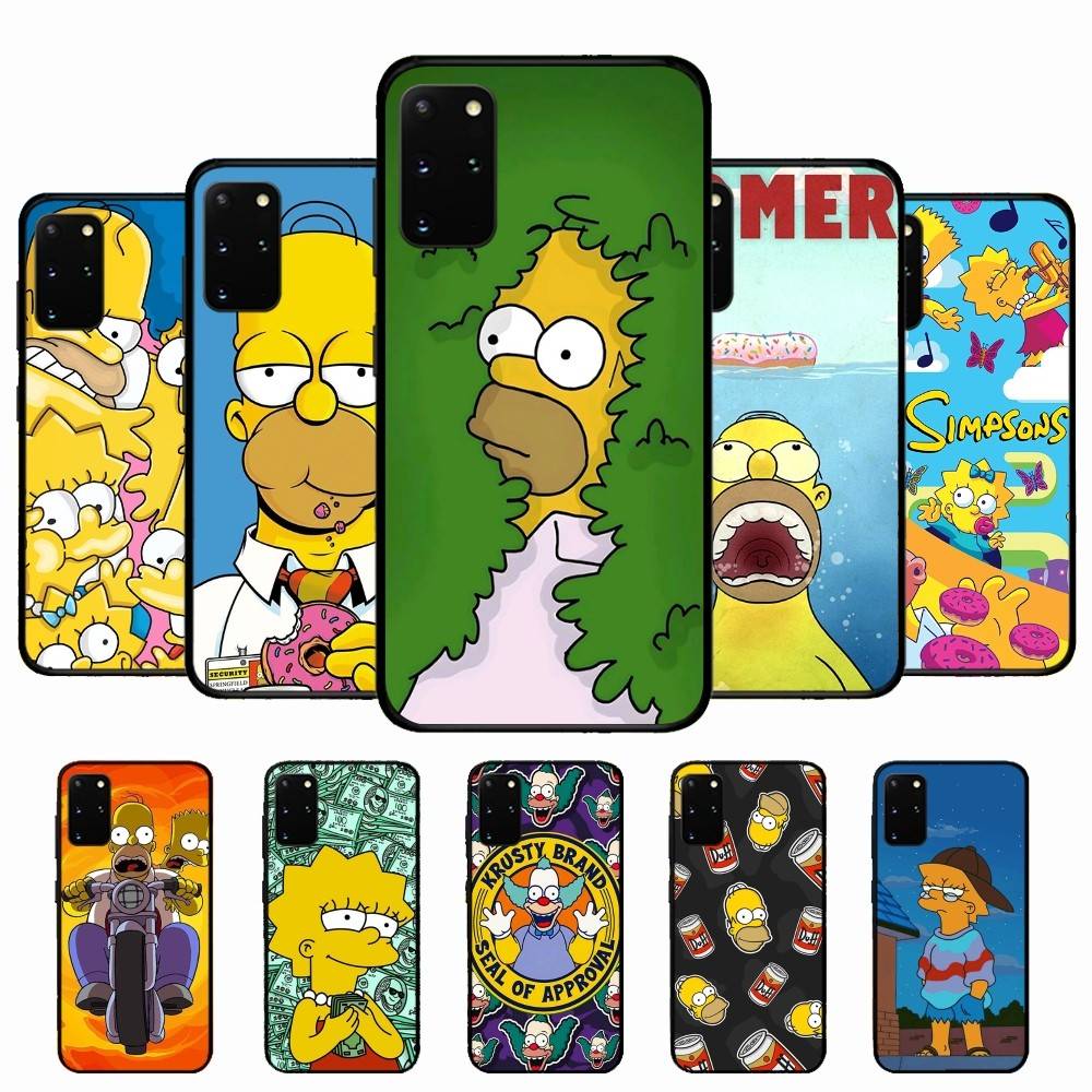 Adult Animation Simpsons Phone Case For Samsung S 24 Fe 25 Ultra Plus 20 Lite 21 30 22 23 24 22 Ultra 5G Fundas