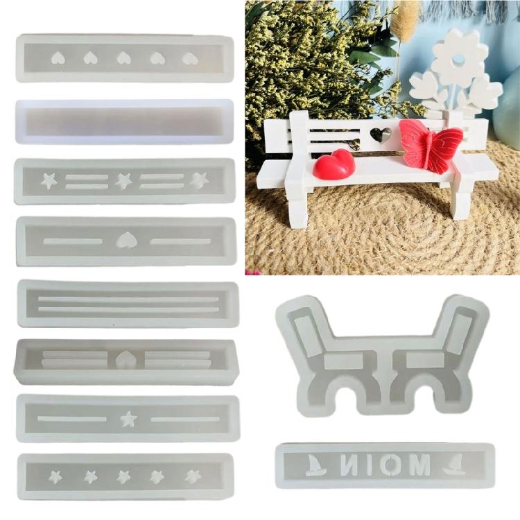 Benches Silicone Molds Plasters Molds Creative Chair Gypsum Molds Castings Molds Craft Supplies