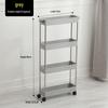 Bathroom & Kitchen Multi-layer Floor-standing Storage Trolley Shelf