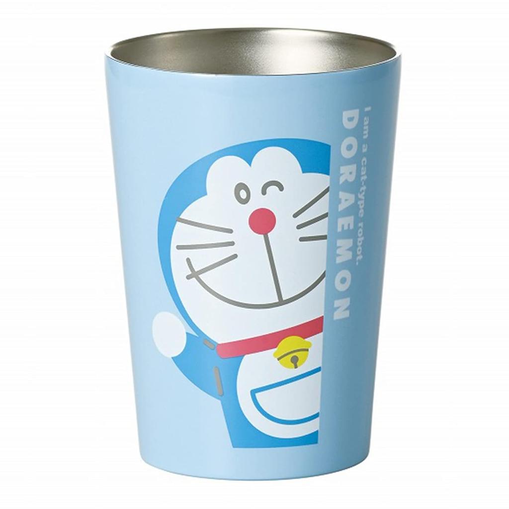 Doraemon vacuum insulated double wall stainless steel tumbler cup M blue capacity approximately 400ml diameter 8.5height 12cm tableware thermal cold