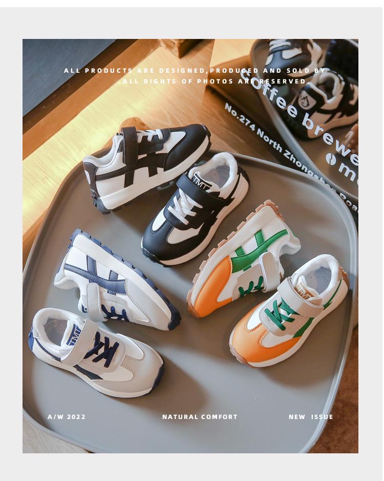 Boys' Winter 2025 Sneakers: New Cotton Velvet Casual Shoes for Children