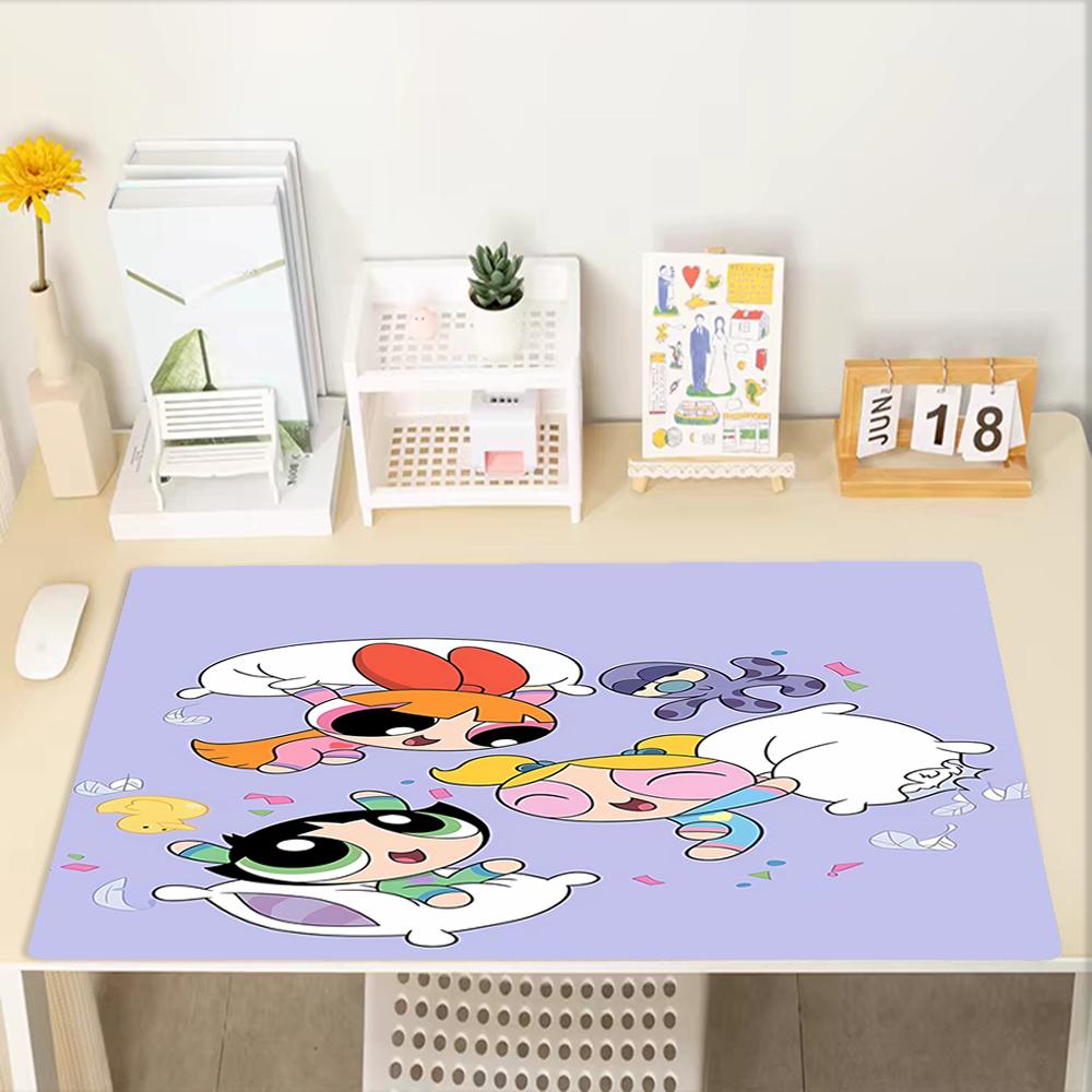 The Powerpuff Girls Theme Mouse Pad, Non Slip Rubber Base, Multifunctional Office & Home Decor, Perfect for Workspace Personalization.