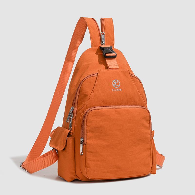 

Летний новый зарубежный стиль текстура простой модный тренд маленький рюкзак 2025 повседневный личностный женский нишевый рюкзак оранжевый