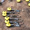 30Pcs Sea Fishing Space Beans Medium Yellow and Red Sea Fishing Bean Connectors Fishing Gear Accessories Outdoor Fishs Articles