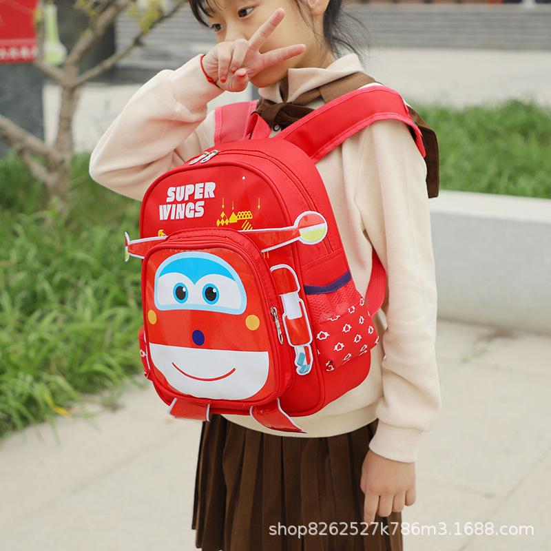 Zaino 3D Supereroi Per Bambini – 40 Cm, Leggero In Nylon, Con Portachiavi – Adatto Da 2 A 8 Anni – Blu E Rosso