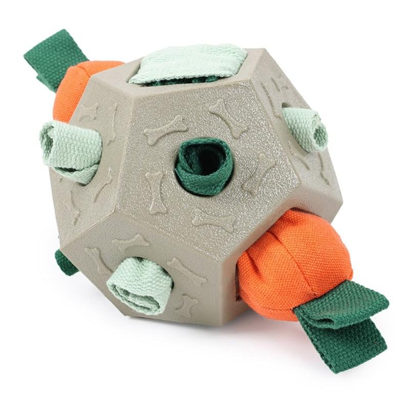 

Dog Puzzle Slow Feeder Toy All Breeds Mental Stimulation Soft Chewing Entertainment Toy Promotes Natural Foraging Skill абрикосовый