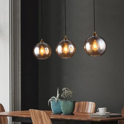 Esstisch Bar Deckenleuchte Modern Schlicht Kreativ Persönlichkeit Schlafzimmer Nachttisch Galvanisierte Glaskugel Restaurant Deckenleuchte