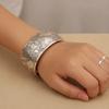 Elefant Geschnitztes Breites Armband Vintage Thailändischer Handgelenkschmuck Klassisches Silber Offener Armreif Party