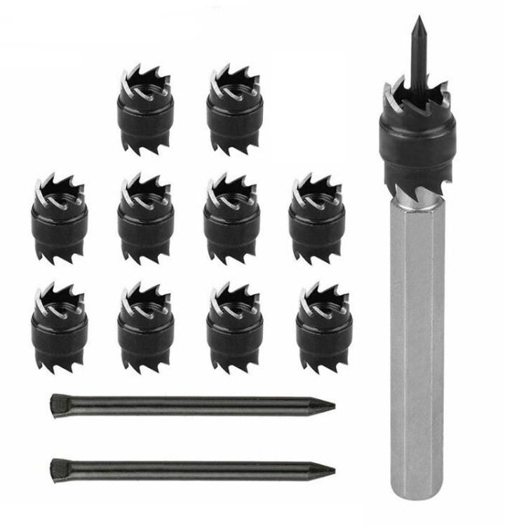

13Pcs/Set 3/8 HSS Rotary Spot Welding Drill Machine Sheet Metal Remover Hole Separator Type A