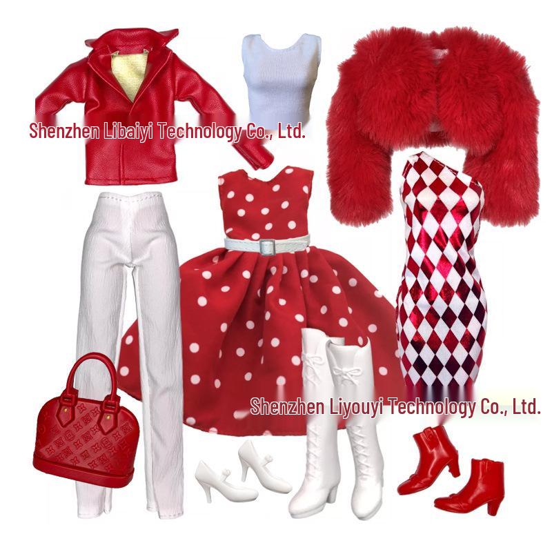 6-Point Jointed BJD 30cm Barbie Doll Clothes & Fashion Bag Set - Fairy Supermodel Xinyi Collection