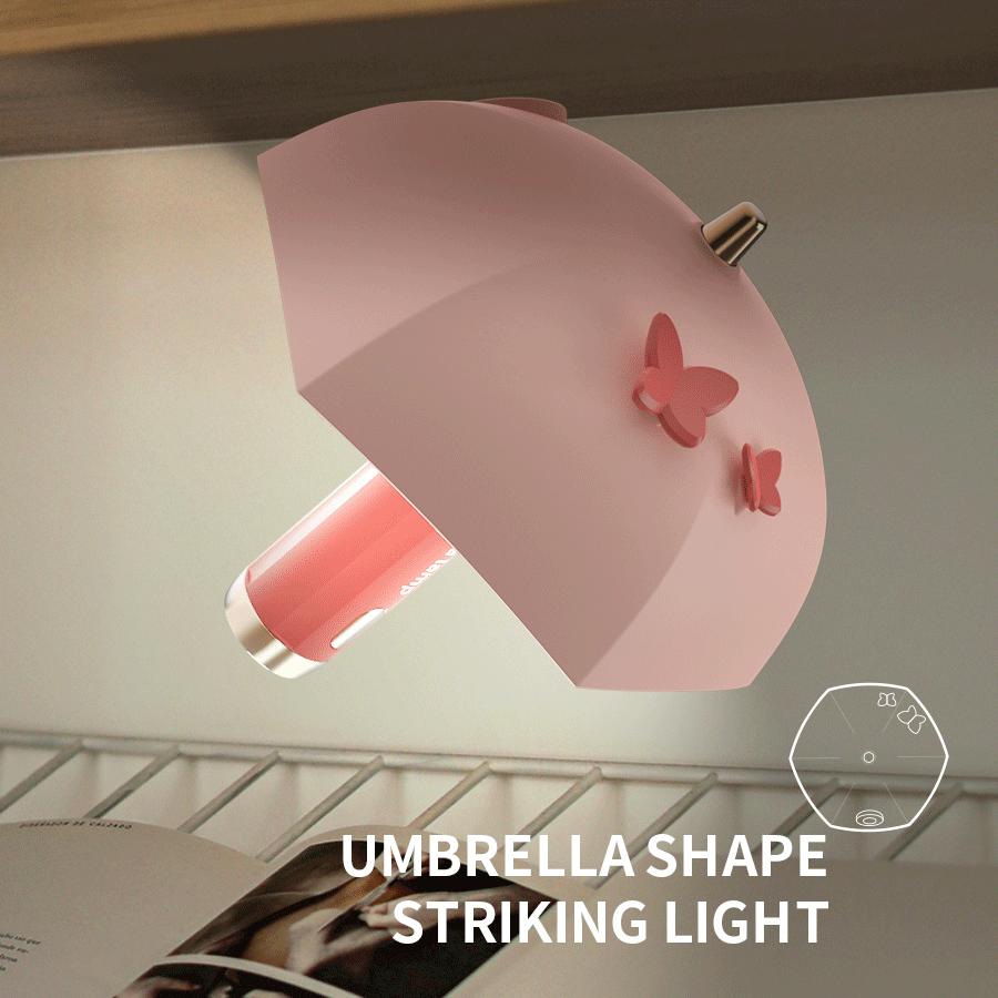 Paraguas Mini luz nocturna Usb recargable estudio lectura libro luz linterna portátil lámpara de noche pegatina magnética lámpara de escritorio