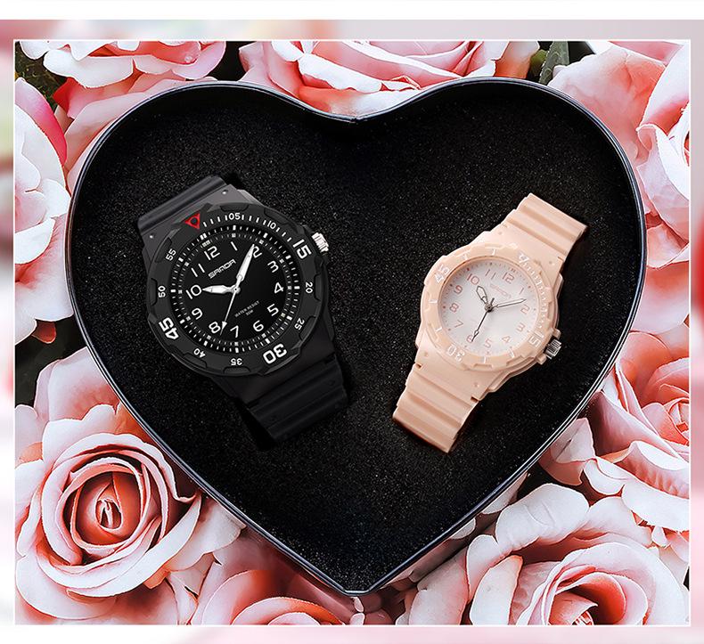 Sanda Fashion Couple Watches: Fresh, Versatile, Waterproof, Night Vision Luminous Style for Men & Women