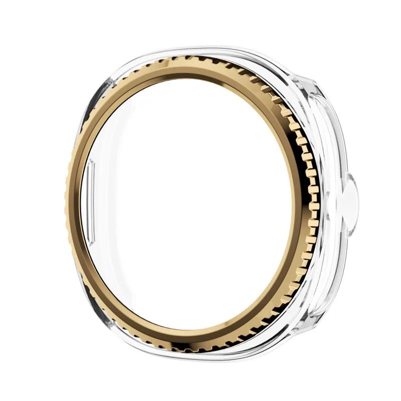 Samsung Galaxy Watch 8 classic 46mm için Kılıf Koruyucu Çerçeve Yüzüğü+Kapak Sert PC Tampon Kabuk Galaxy Watch8 classic koruyucu