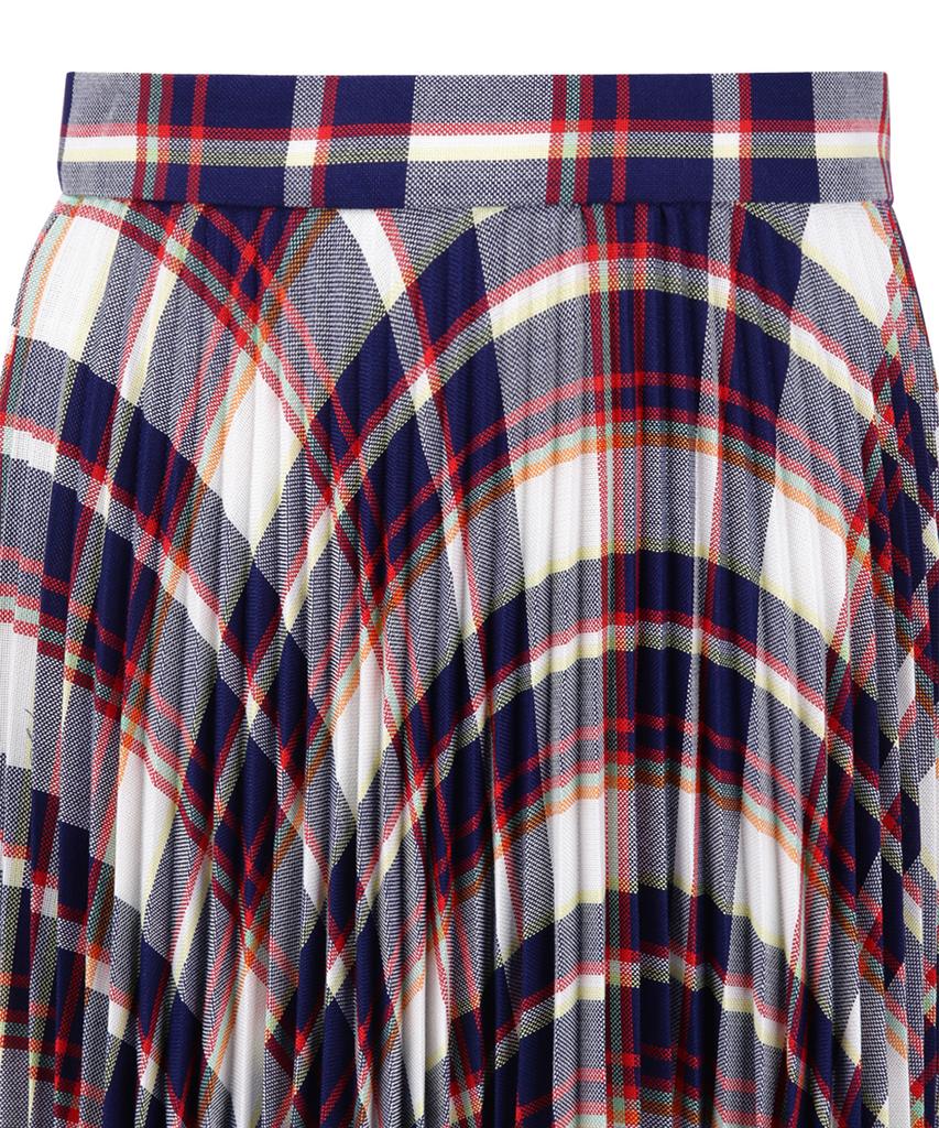 BROOKS BROTHERS Check Pleated Skirt (Multi) (Bbkzwm68317Es)
