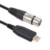 USB Male to XLR Female Microphone Converter Mic Studio Adapter Audio Link Cable