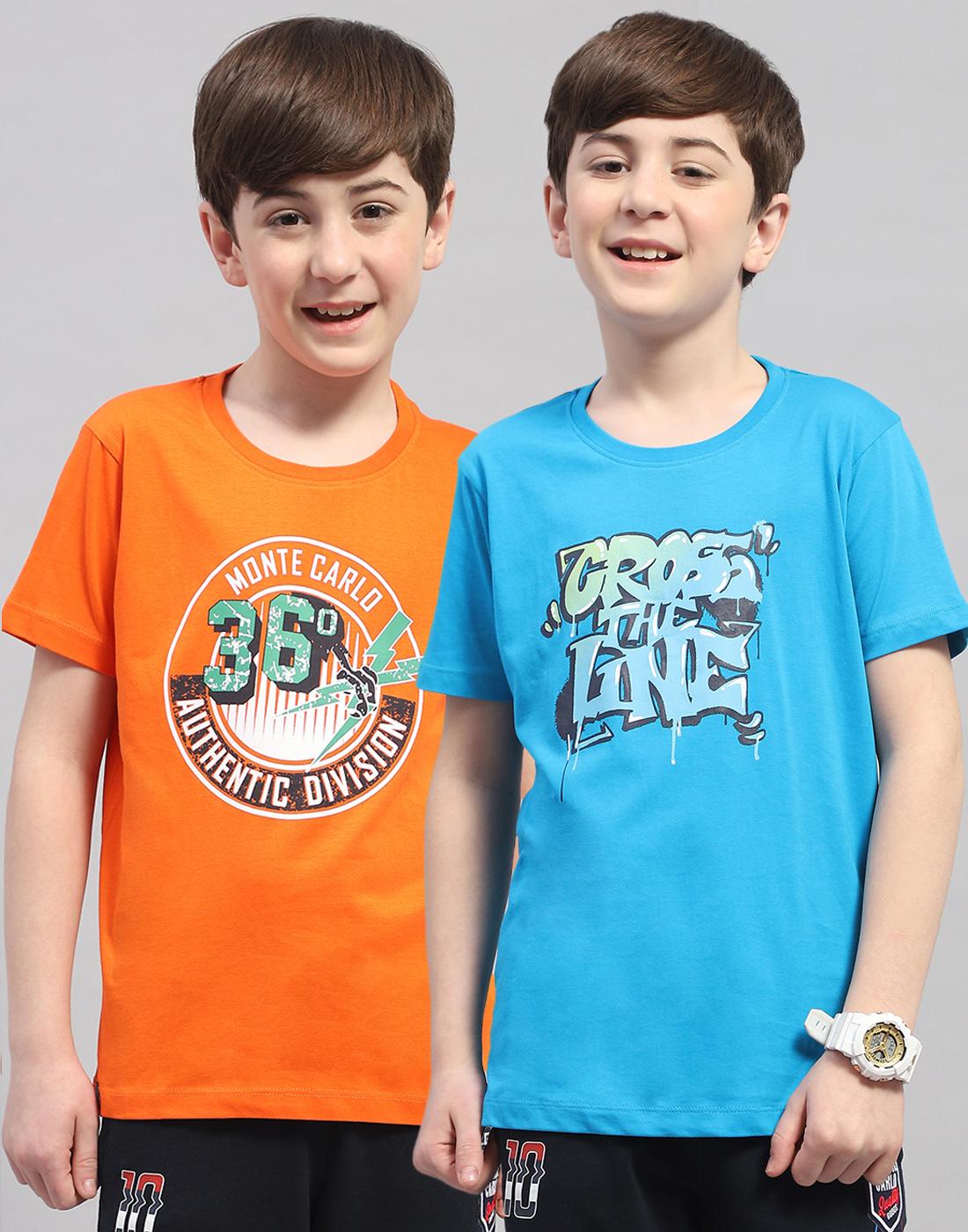 

Monte Carlo Boys Casual Tshirt 9-10Y бирюзовый/оранжевый