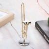 Miniature Trombone Replica with Stand and Case Gold Plated Instrument Model Musical Ornaments